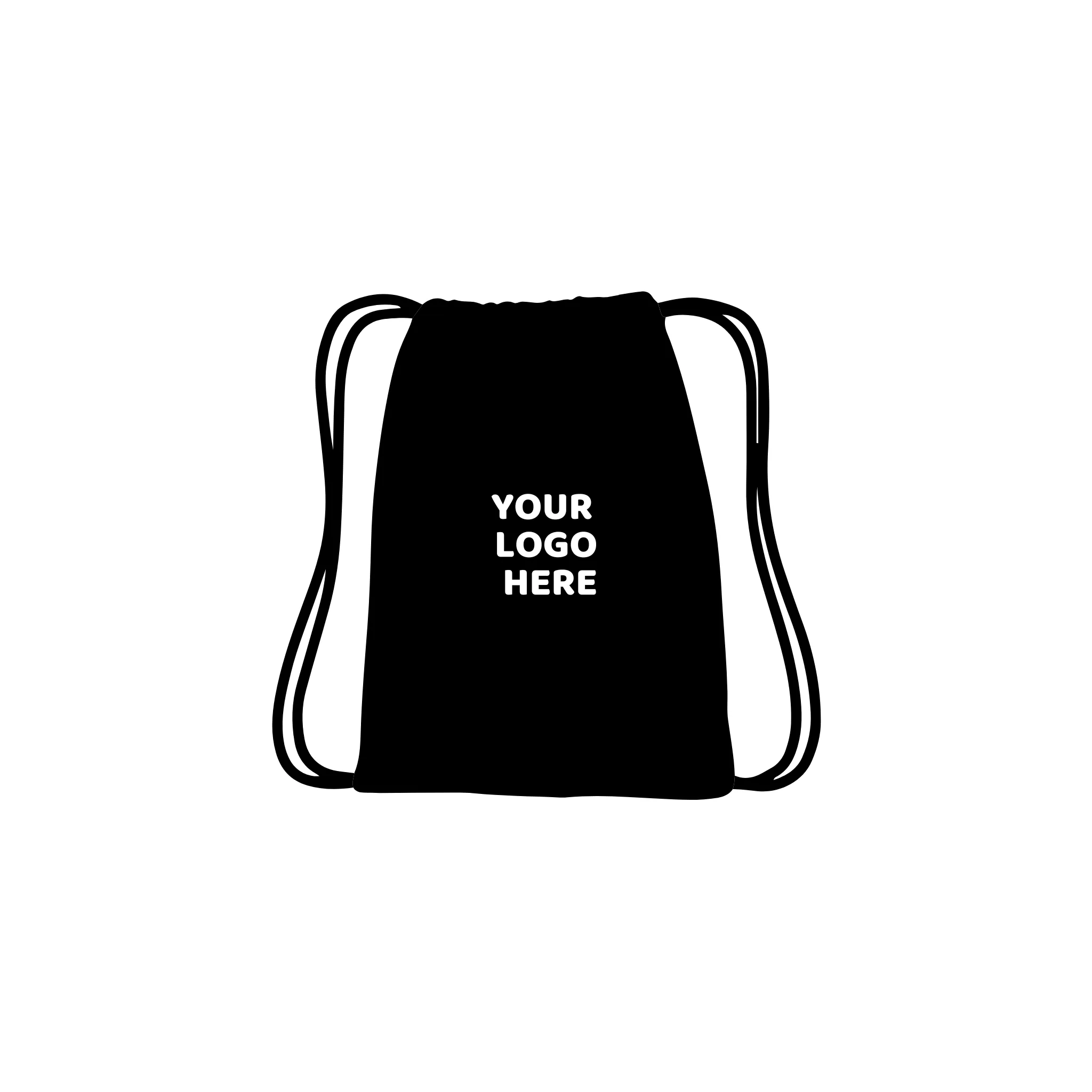 500 Custom Branded Drawstring Backpacks - Bulk