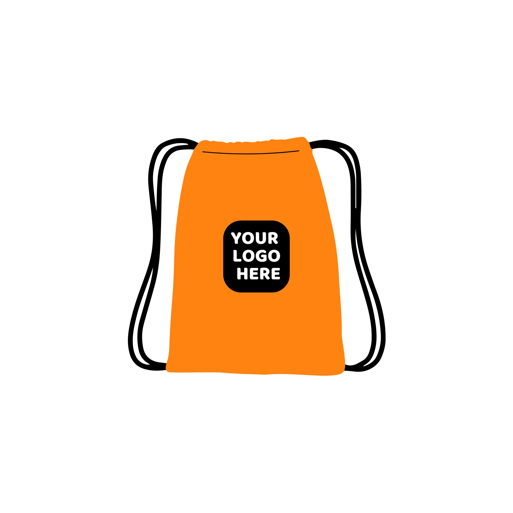 500 Custom Branded Drawstring Backpacks - Bulk