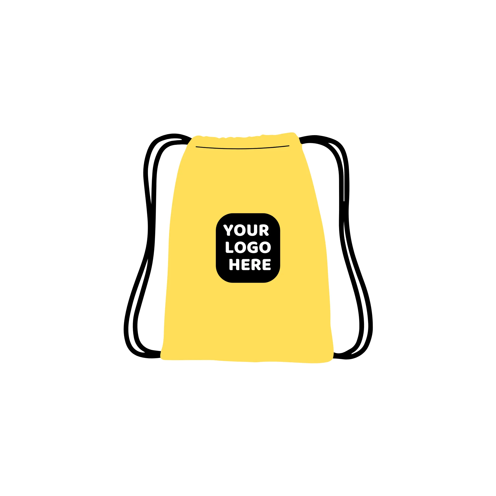 500 Custom Branded Drawstring Backpacks - Bulk