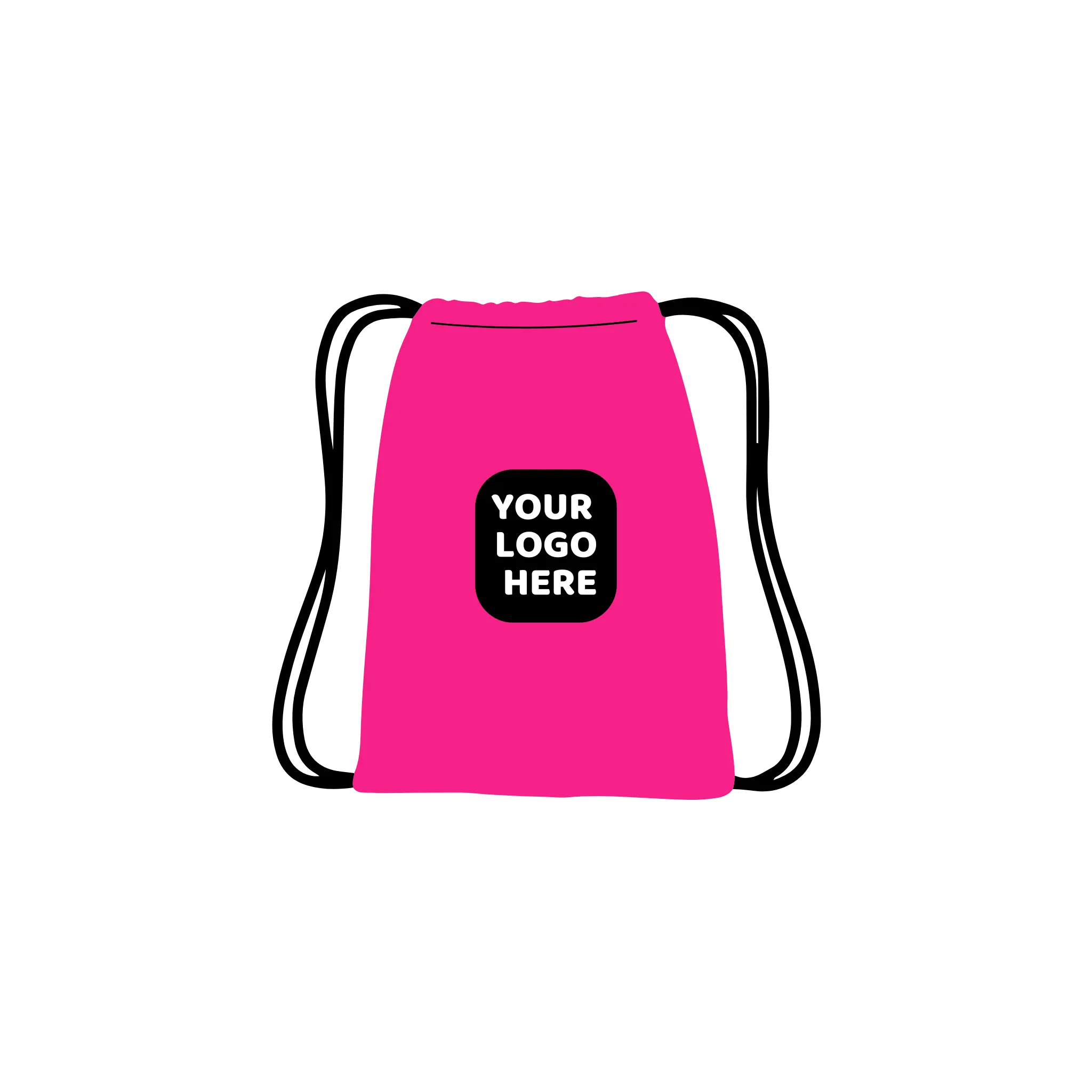 500 Custom Branded Drawstring Backpacks - Bulk