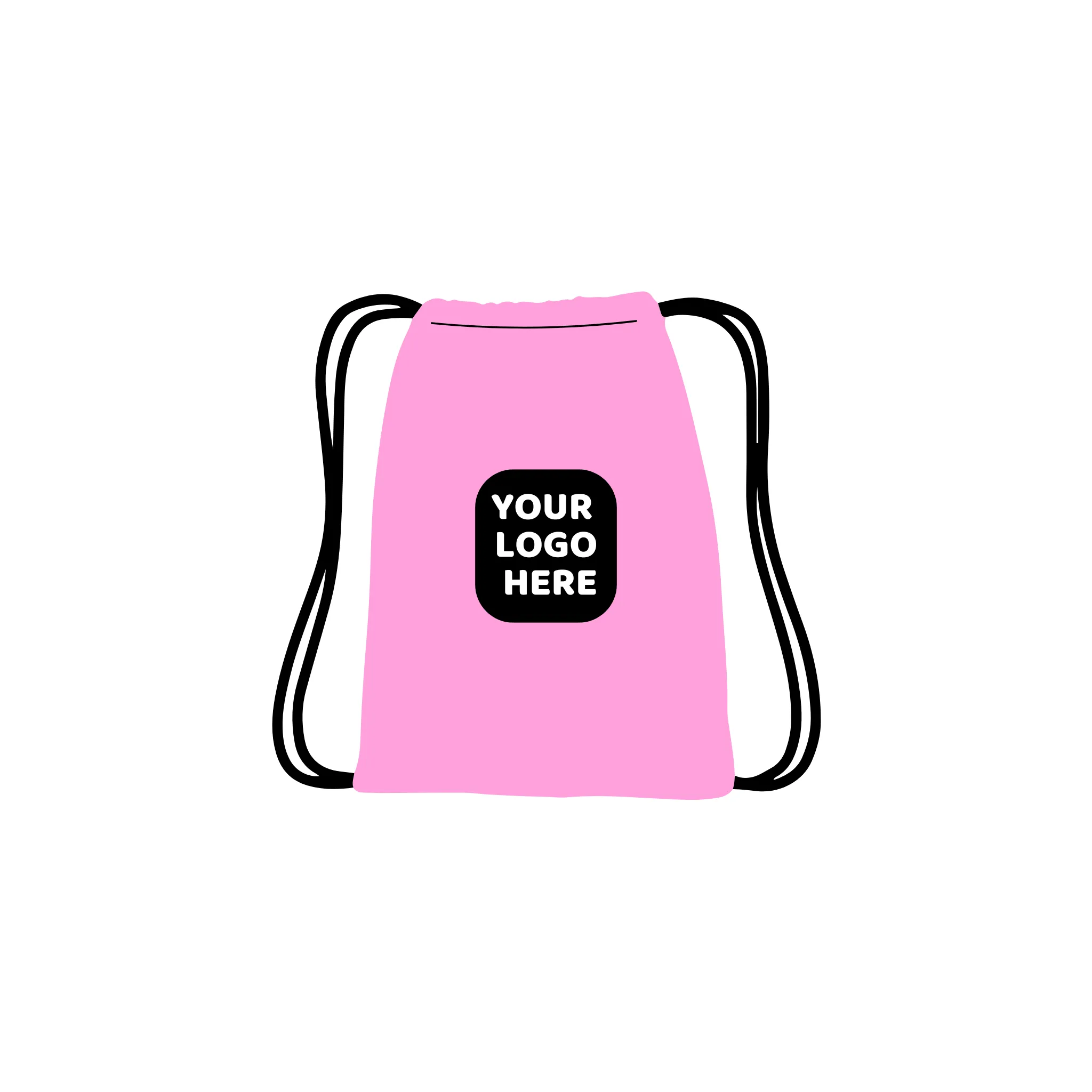 500 Custom Branded Drawstring Backpacks - Bulk