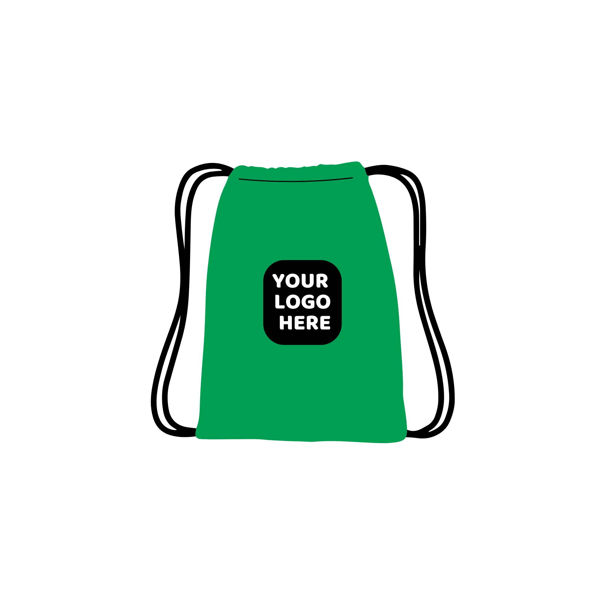 500 Custom Branded Drawstring Backpacks - Bulk