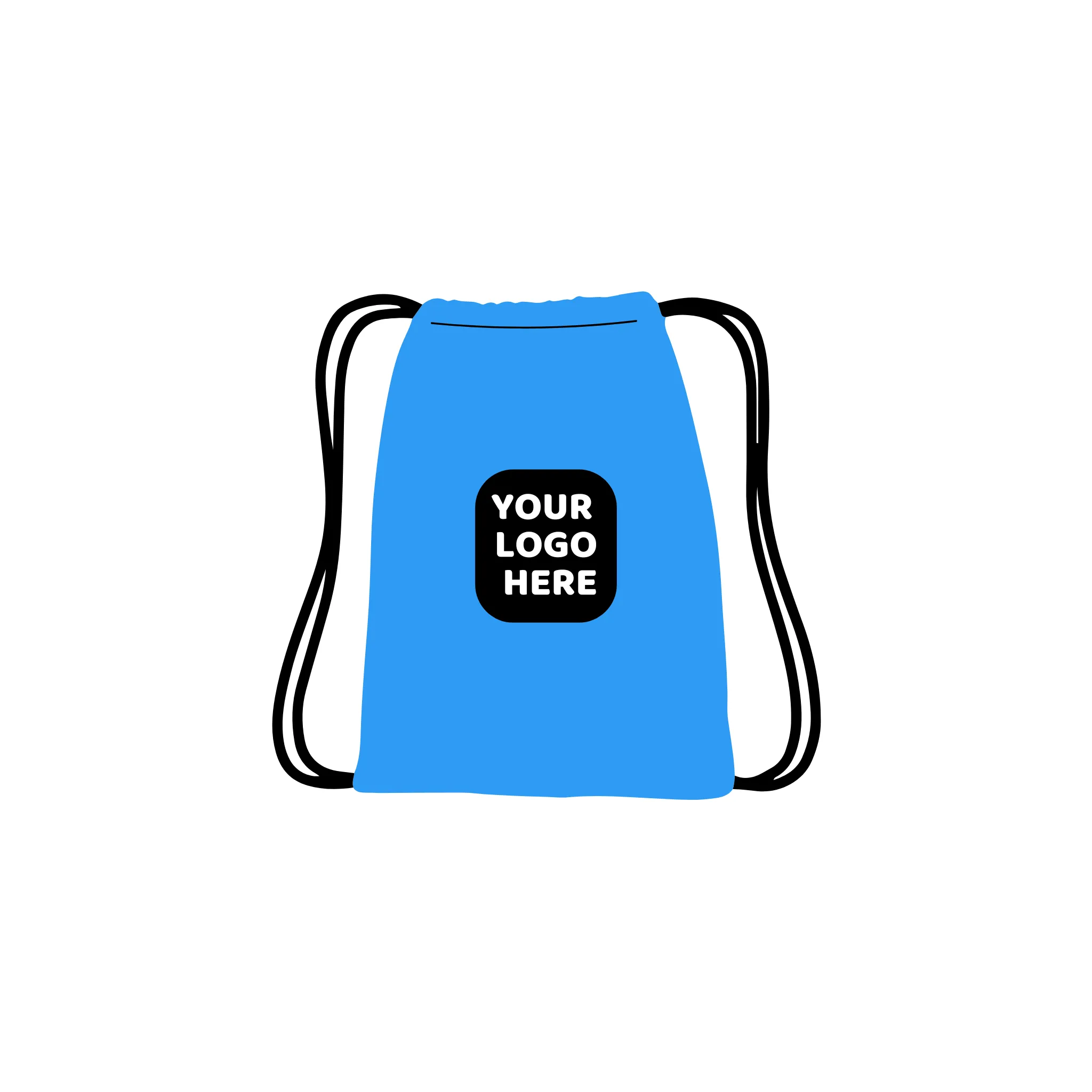 500 Custom Branded Drawstring Backpacks - Bulk