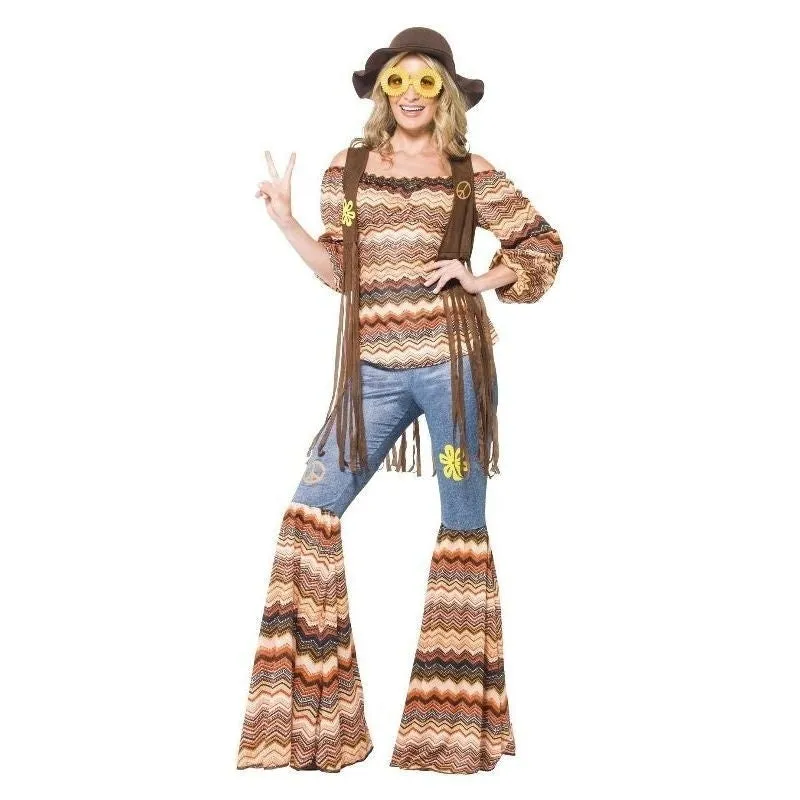 70s Harmony Hippie Costume Adult Orange