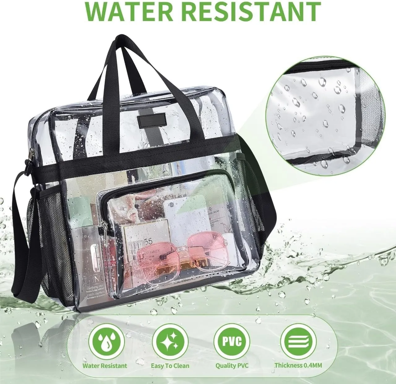 Bagenius Clear Bag Stadium Approved 12612 Clear bag for Stadium Events Sports Concert Festival Work