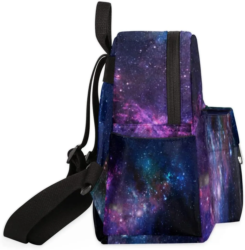 Bardic Galaxy Mini Backpack Purse for Women, Nebula Lightweight Small Backpack, Casual Travel Daypack for Girls & Teens, School Backpack
