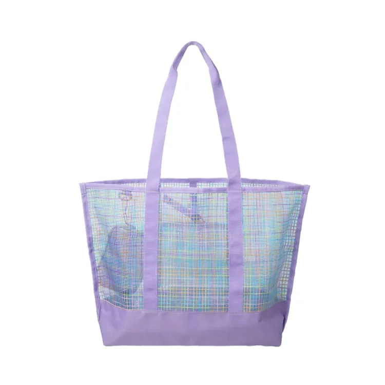 Barrel Surfer Mesh Beach Bag-LAVENDER