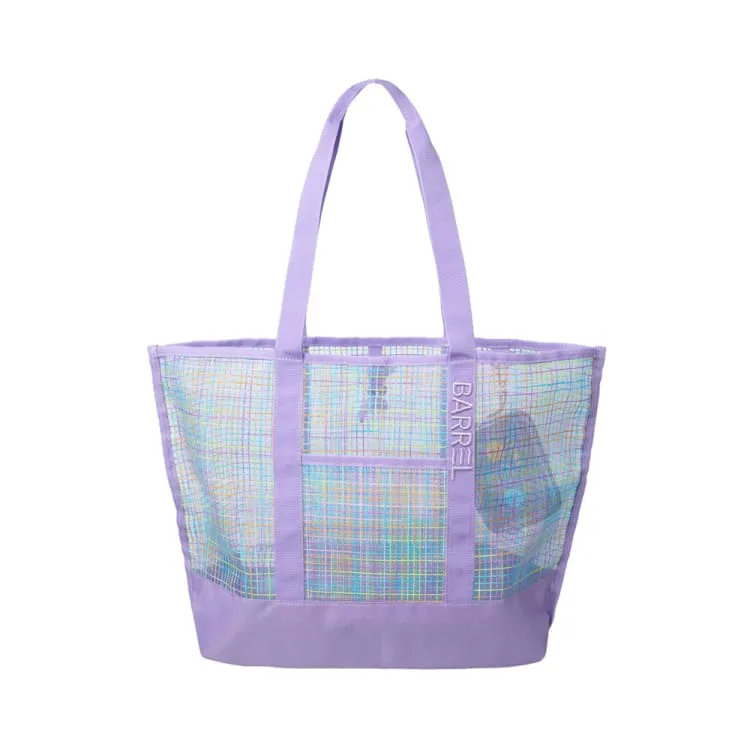Barrel Surfer Mesh Beach Bag-LAVENDER