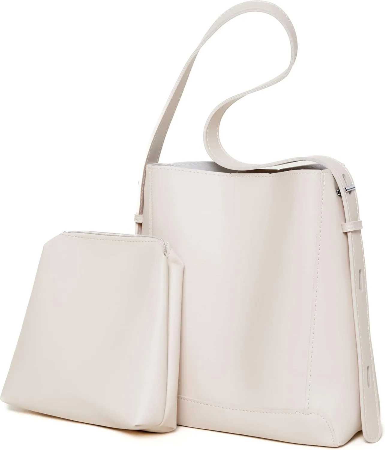 Bucket Bag for Women - Vegan Leather Adjustable Shoulder Bag With Purse Tote Bag for Work,Daily