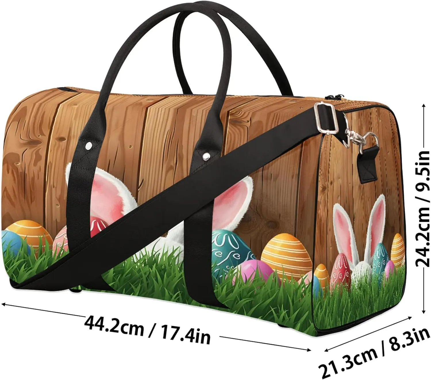 Bunny Travel Bag for Men Women, Gym Duffle Bags for Travel, Carry On Luggage Bag, Weekender Overnight Workout Bags