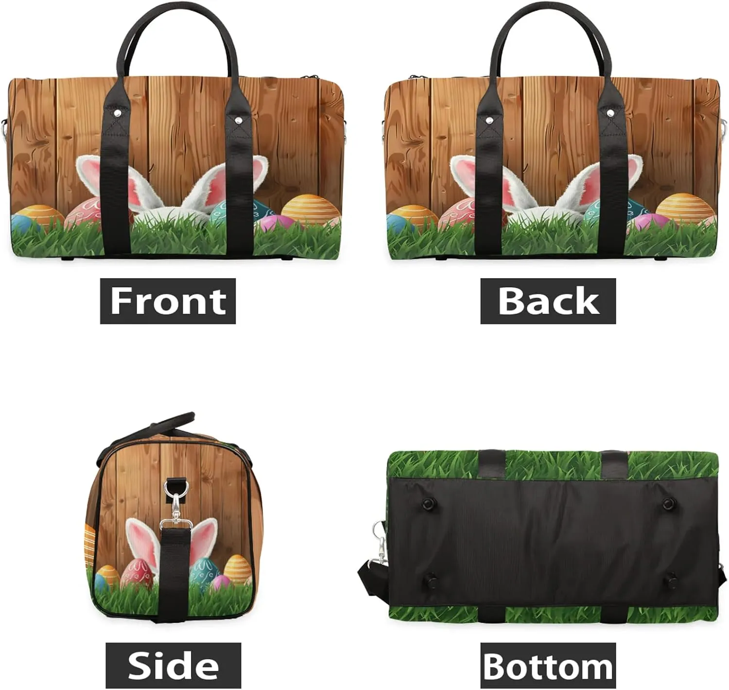 Bunny Travel Bag for Men Women, Gym Duffle Bags for Travel, Carry On Luggage Bag, Weekender Overnight Workout Bags