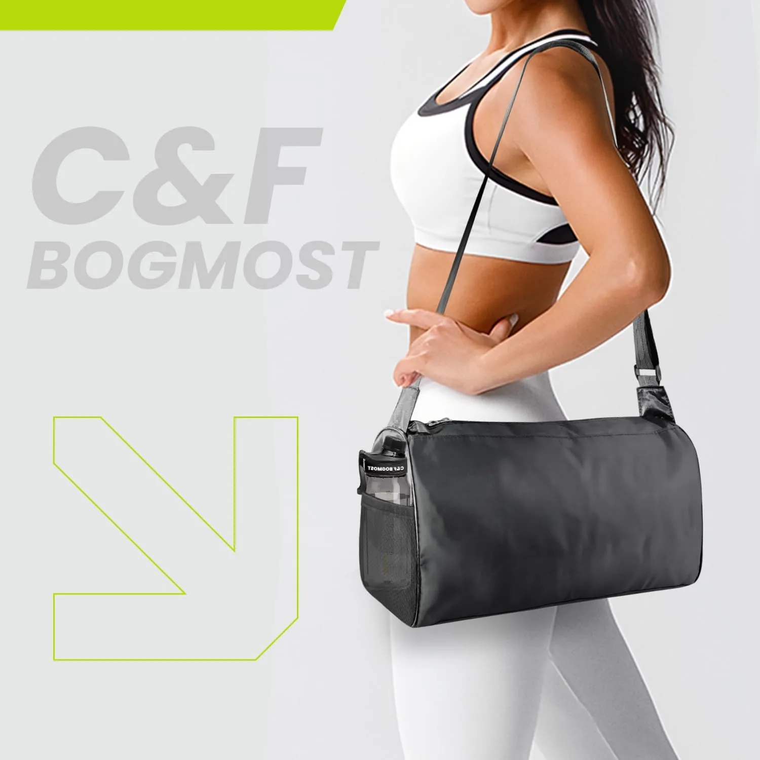 C&F BOGMOST Small Travel Duffel Bag with Shoe Compartment Foldable Waterproof Gym Bags for Gym Beach Swim Men Women Duffle Bags Lightweight Oxford Cloth Sports Bag-Deep purple