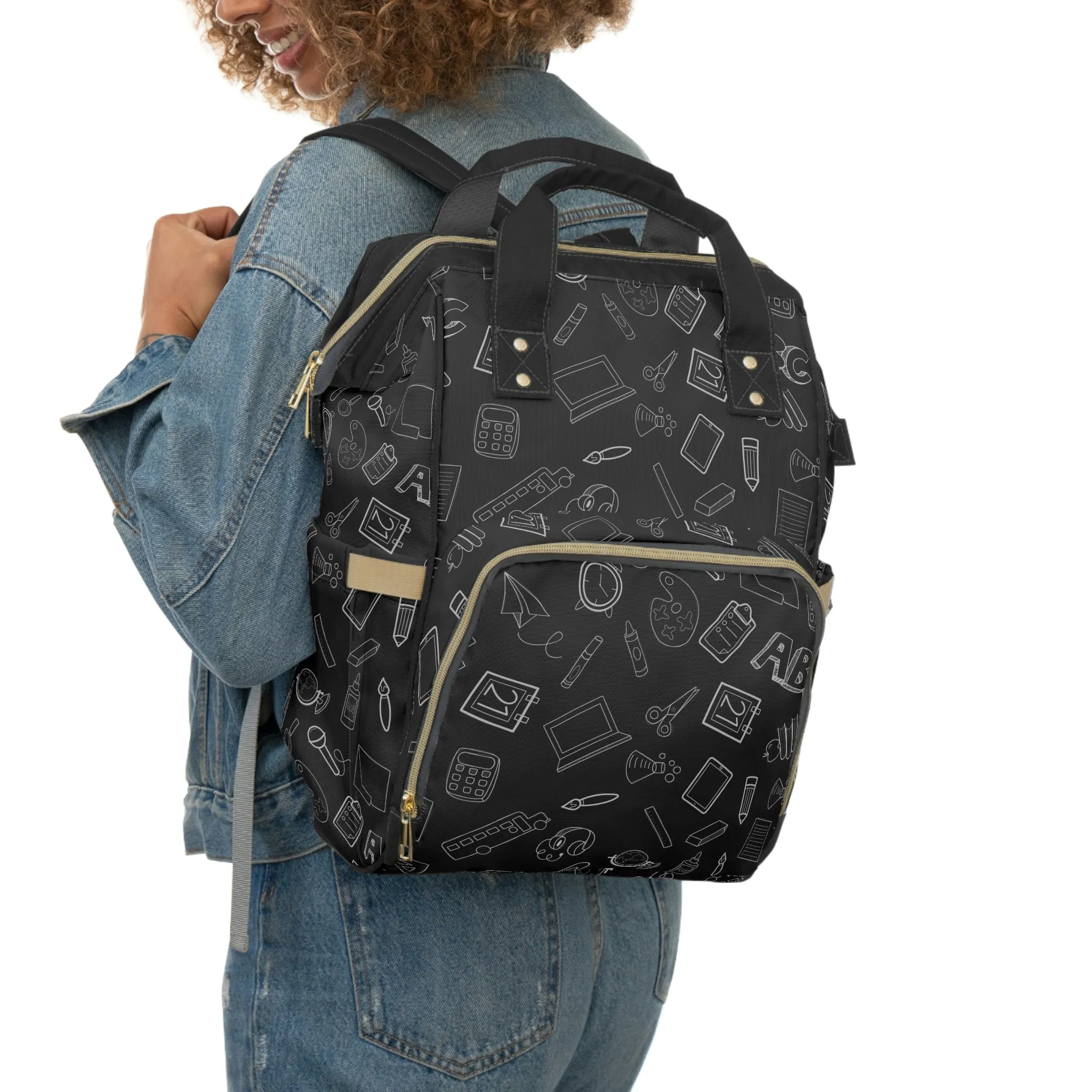 Chalkboard Elementary Doodles Backpack