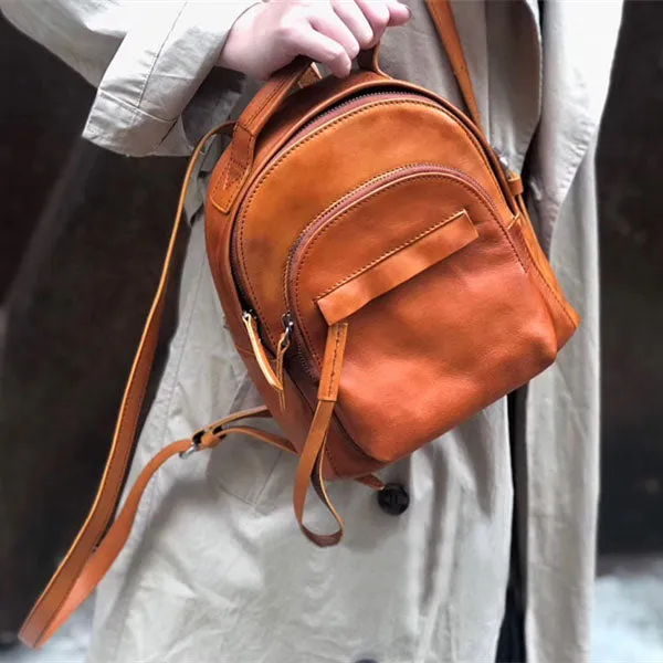 Chic Womens Black Leather Rucksack Backpack Purse for Women