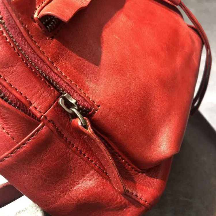 Chic Womens Black Leather Rucksack Backpack Purse for Women