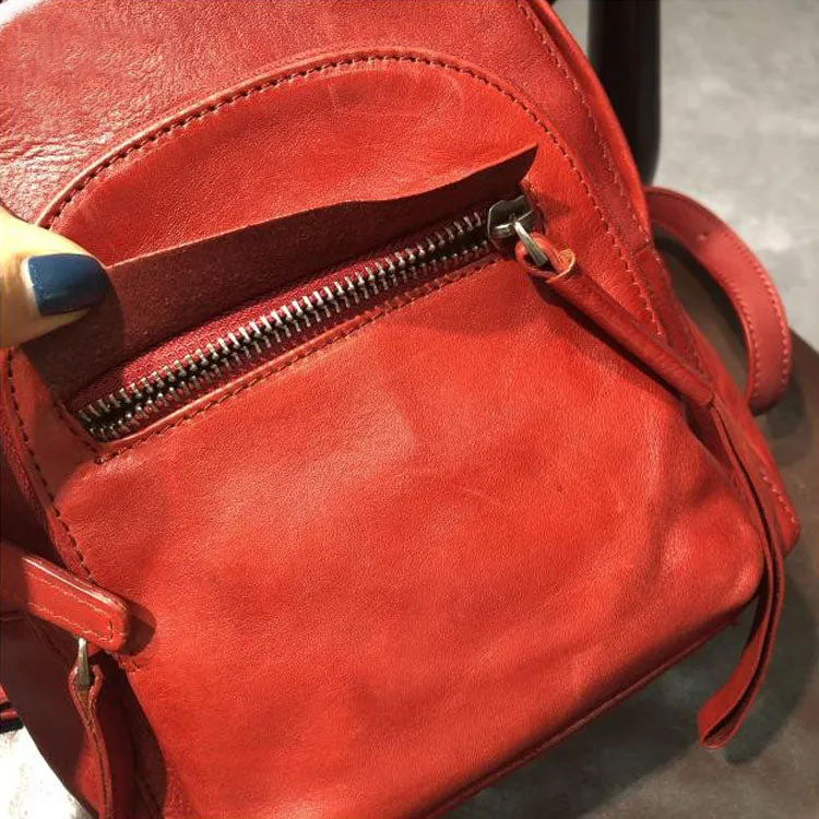 Chic Womens Black Leather Rucksack Backpack Purse for Women