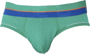 CODE 22 - Mens Briefs Underwear - Bright Mesh Brief Green