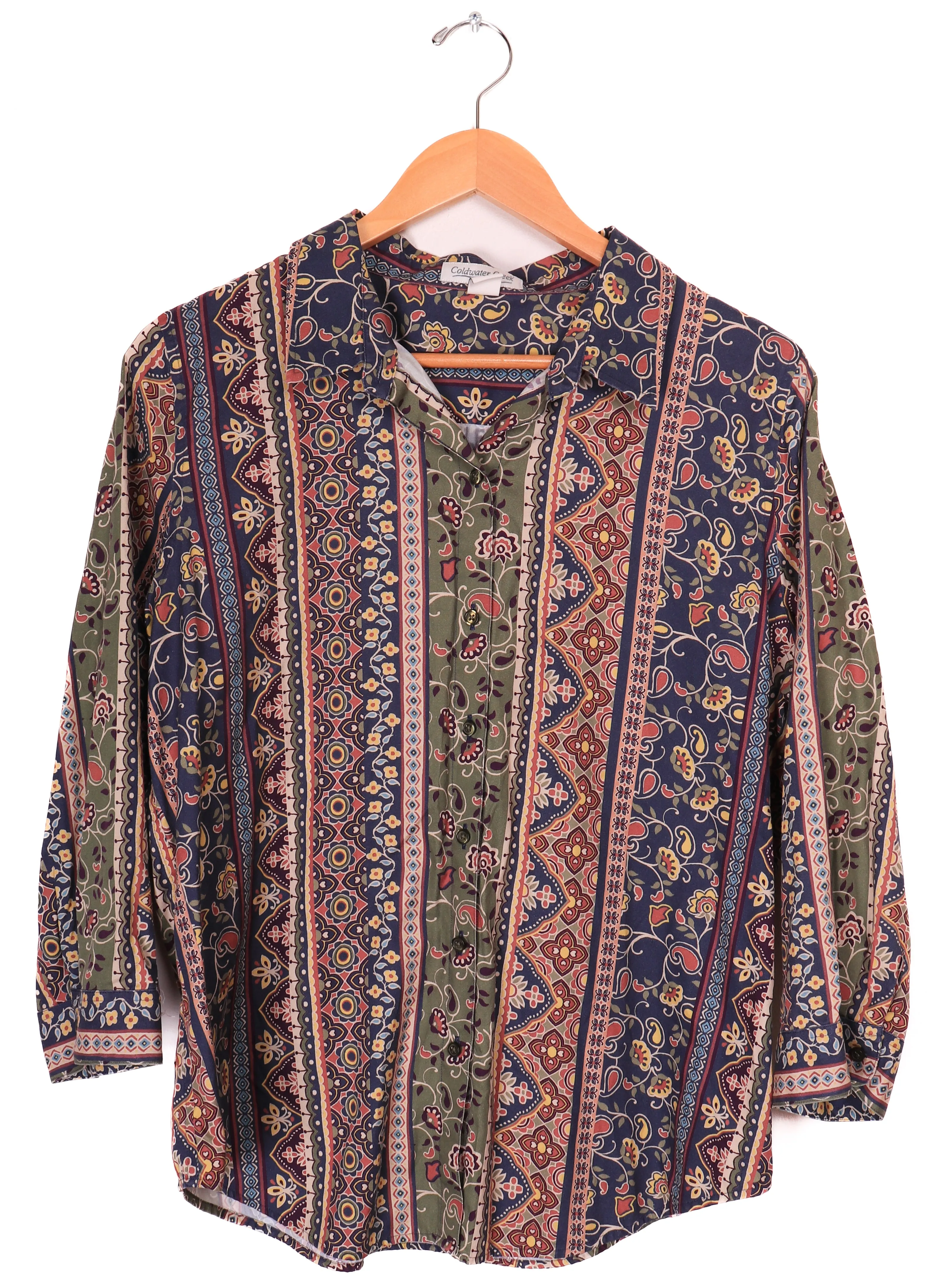 Coldwater Creek Funky Patterned Blouse