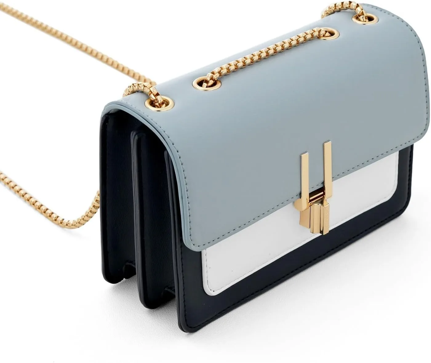 Color-Block Crossbody Bags for Women Leather Cross Body Purses Cute Designer Handbags Shoulder Bag Medium Size