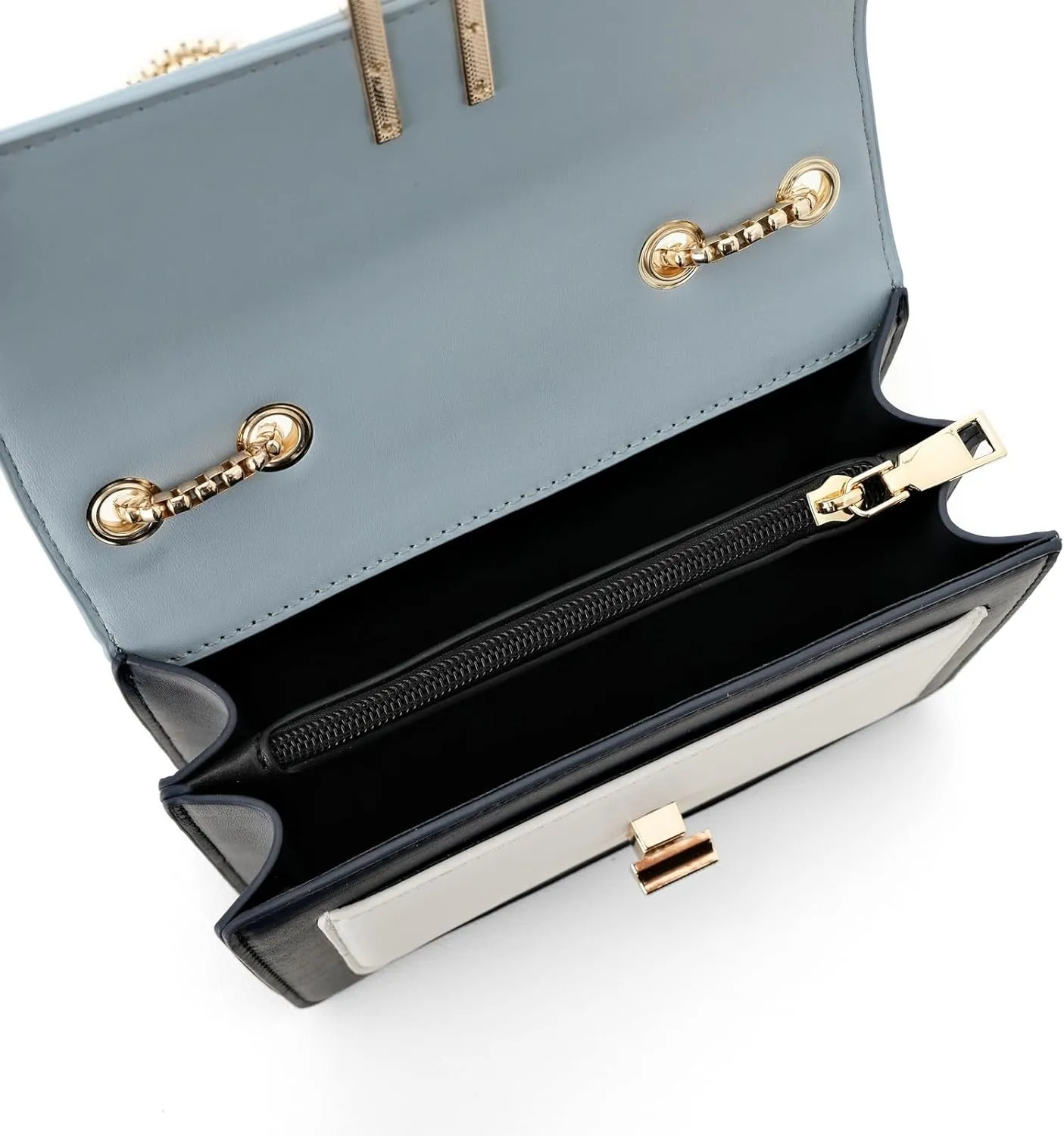 Color-Block Crossbody Bags for Women Leather Cross Body Purses Cute Designer Handbags Shoulder Bag Medium Size