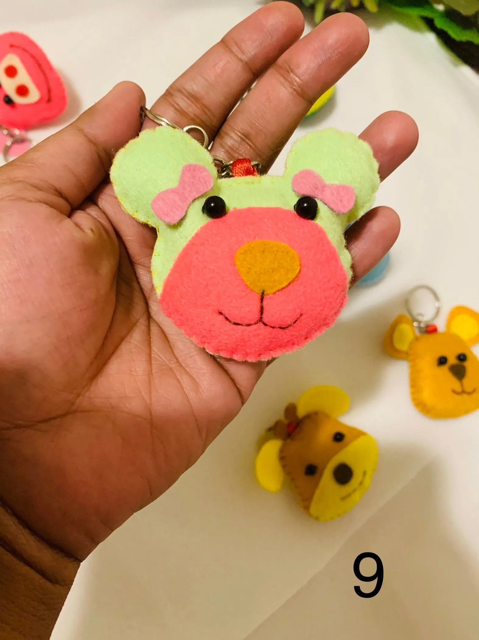 Cute Animal  face keychains
