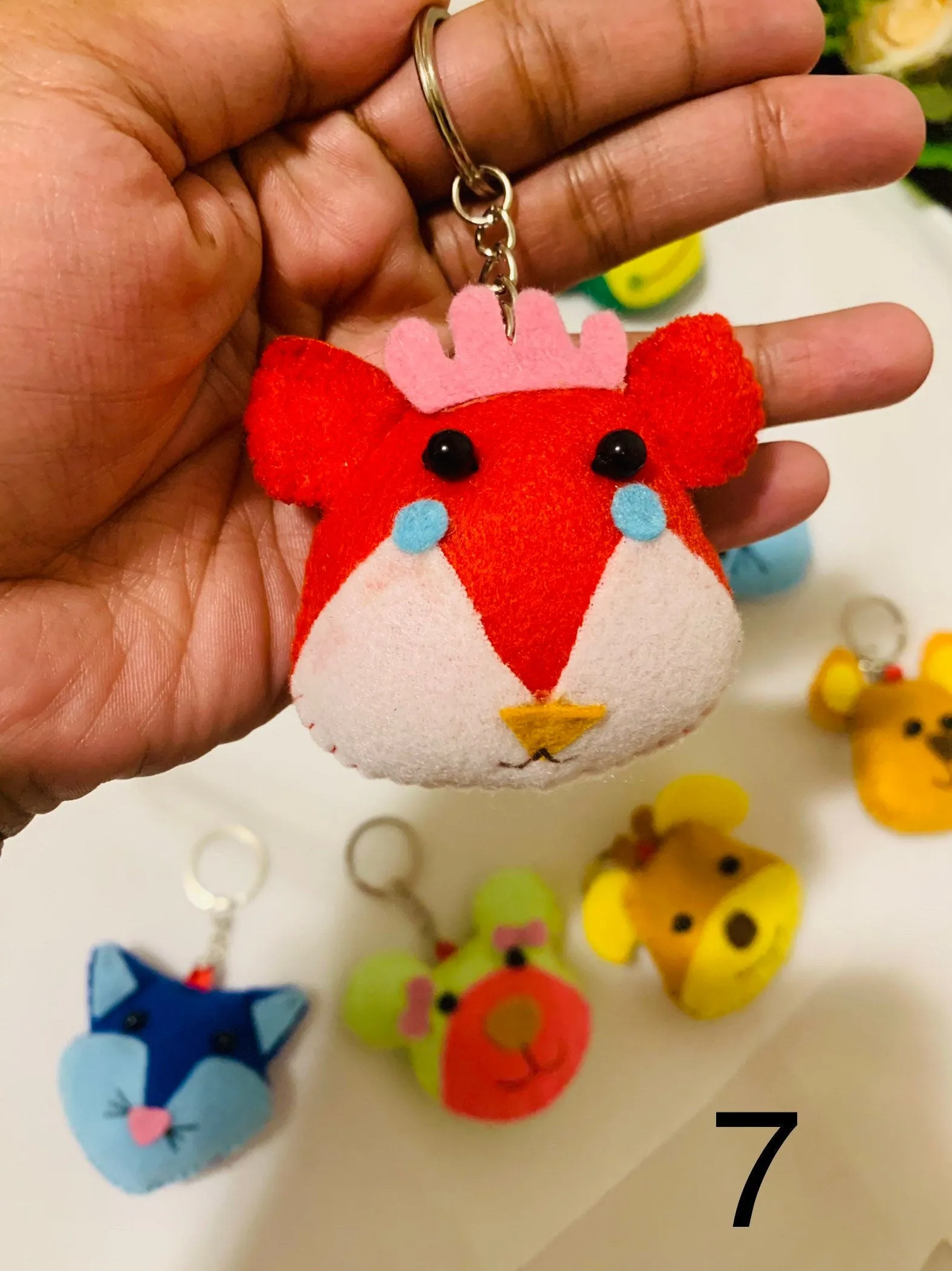 Cute Animal  face keychains