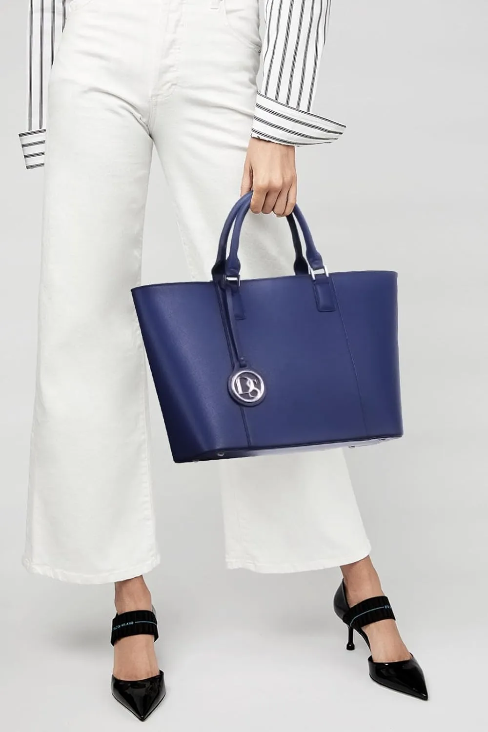 Dasein Women Satchel Purse Handbag Shoulder Bag Work Tote Bag with Matching Clutch
