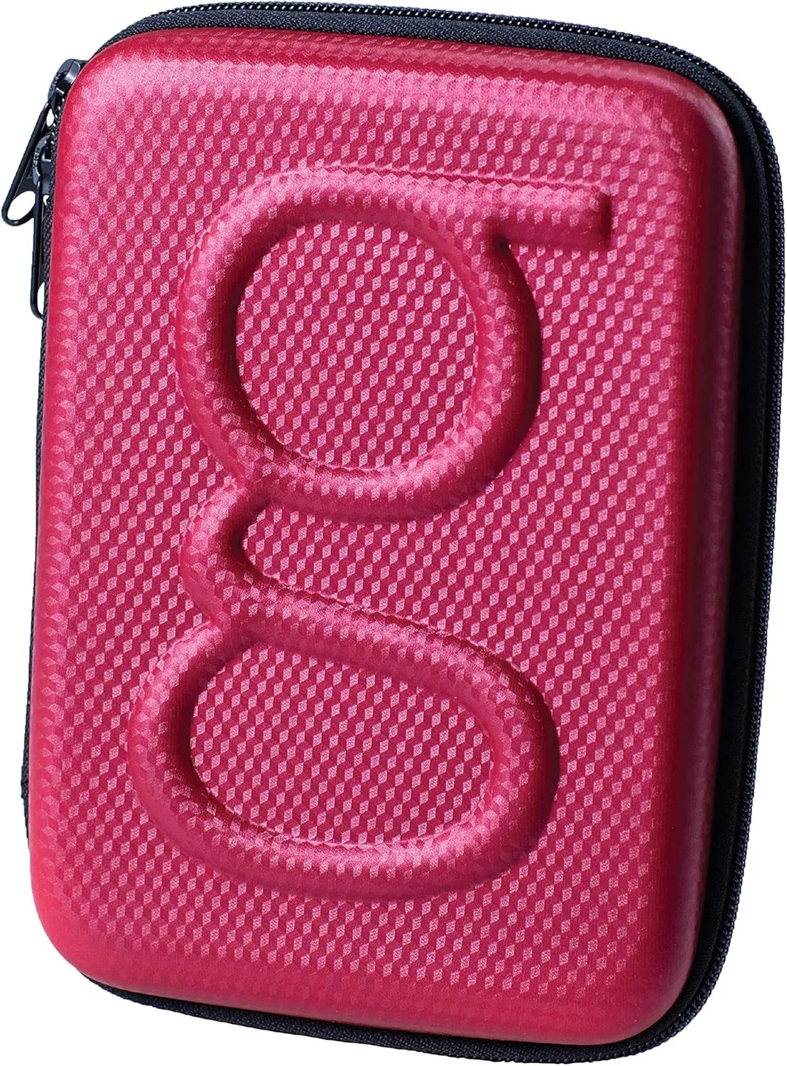 Diabetes Travel Case Hard Shell, Storage Organizer for Glucose Monitor Kit, Insulin Pen, Blood Sugar Test Strips, Syringe, Needles and Other Diabetic Care Supplies - Premium & Durable Hard Case, Red