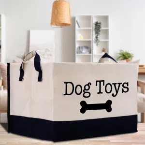 Dog Toys Storage Canvas Tote Bag Dogs Toy Storage Basket (PSB1004)