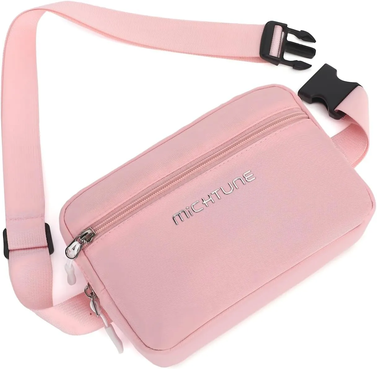 Everywhere Belt Bag,Nylon Cross Body Fanny Pack for Women Men,Waterproof Fashion Waist Packs,Crossbody Bags with Adjustable Strap (Pink)
