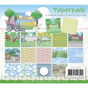Find It Trading Yvonne Creations Paper Pack 6"X6" 23 pack - Funky Day Out, Double-Sided