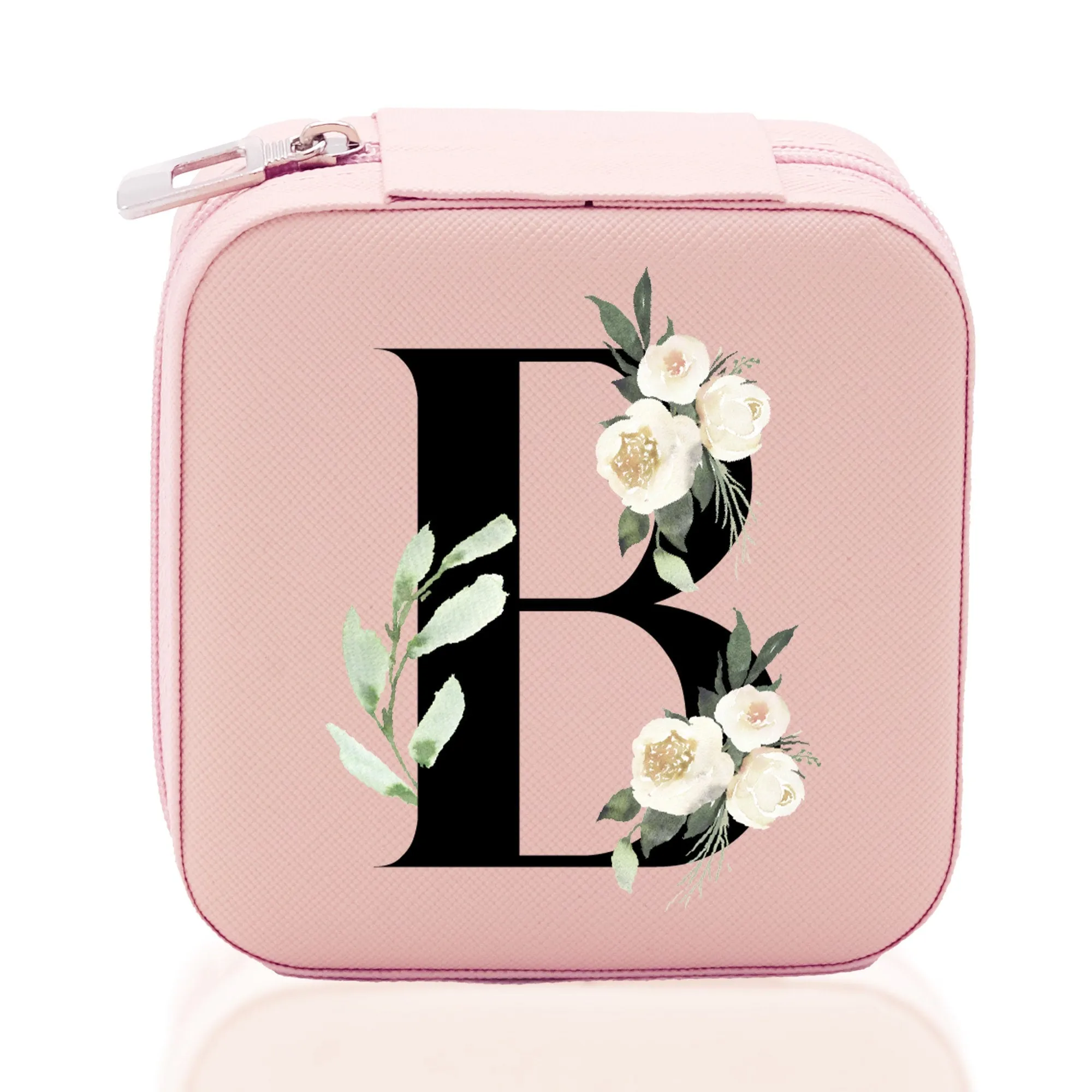 Floral Monogram Cotton Canvas Tote Bag Personalized Bridesmaid Gift Bag Wedding Birthday Gift Custom Name Tote Maid of Honor Wedding Gift