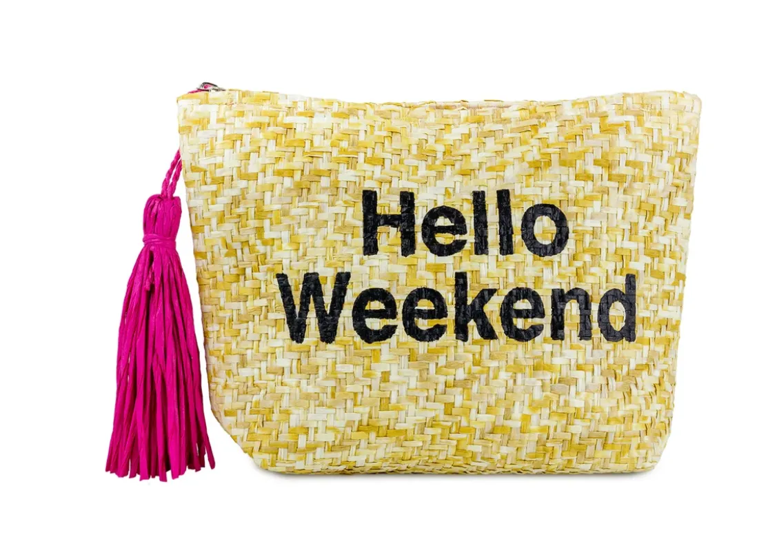Hello Weekend Clutch with Tassels - Final Sale