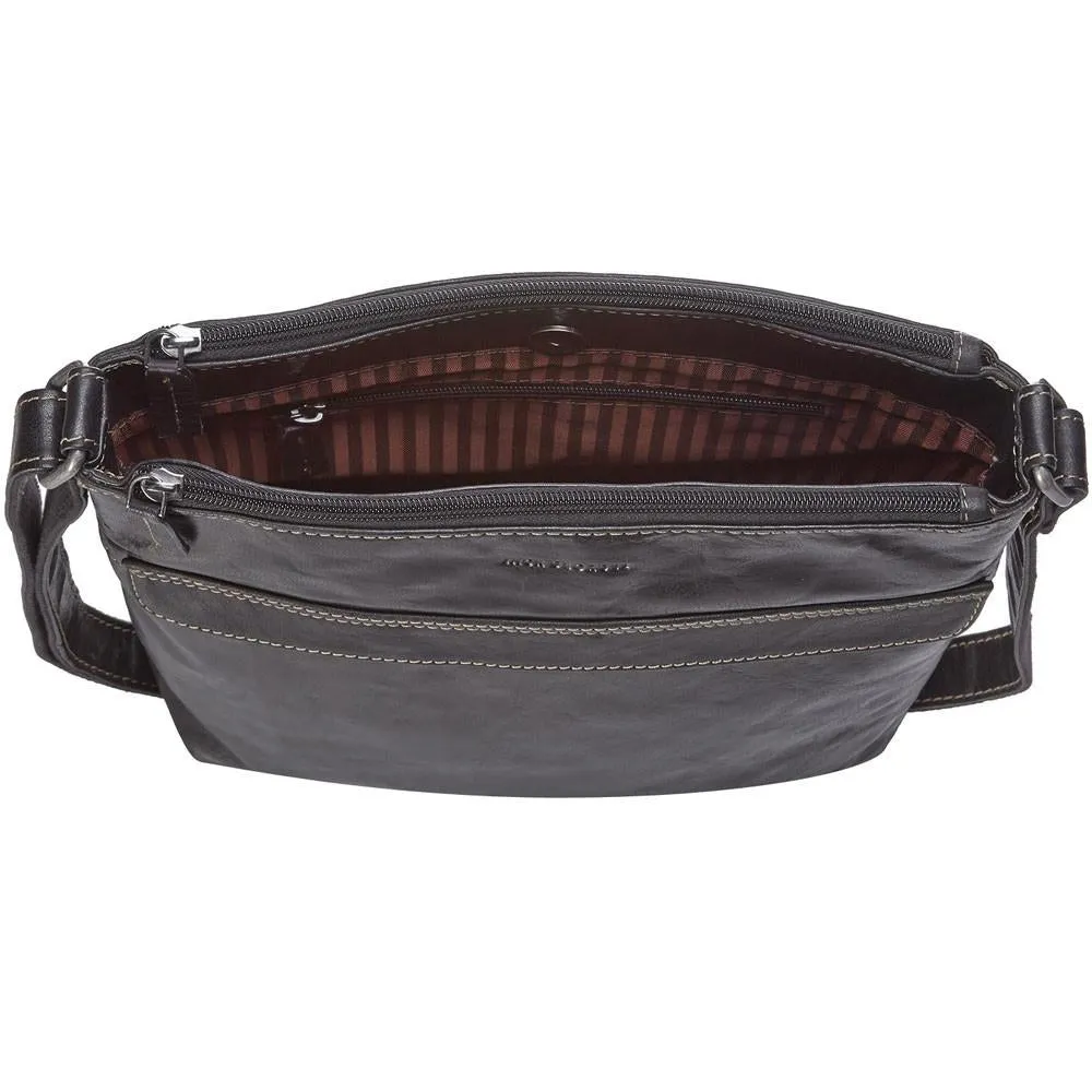 Jack Georges Voyager Zip Top Crossbody Hobo