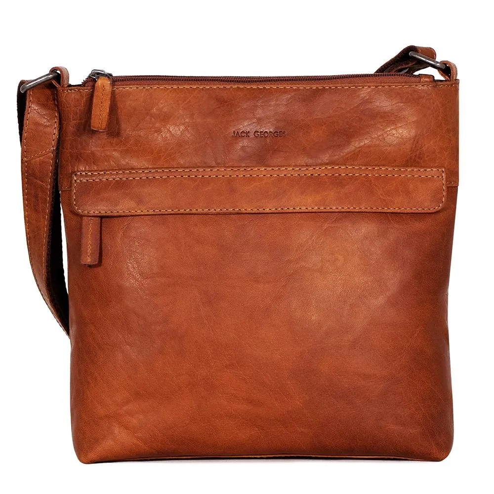 Jack Georges Voyager Zip Top Crossbody Hobo