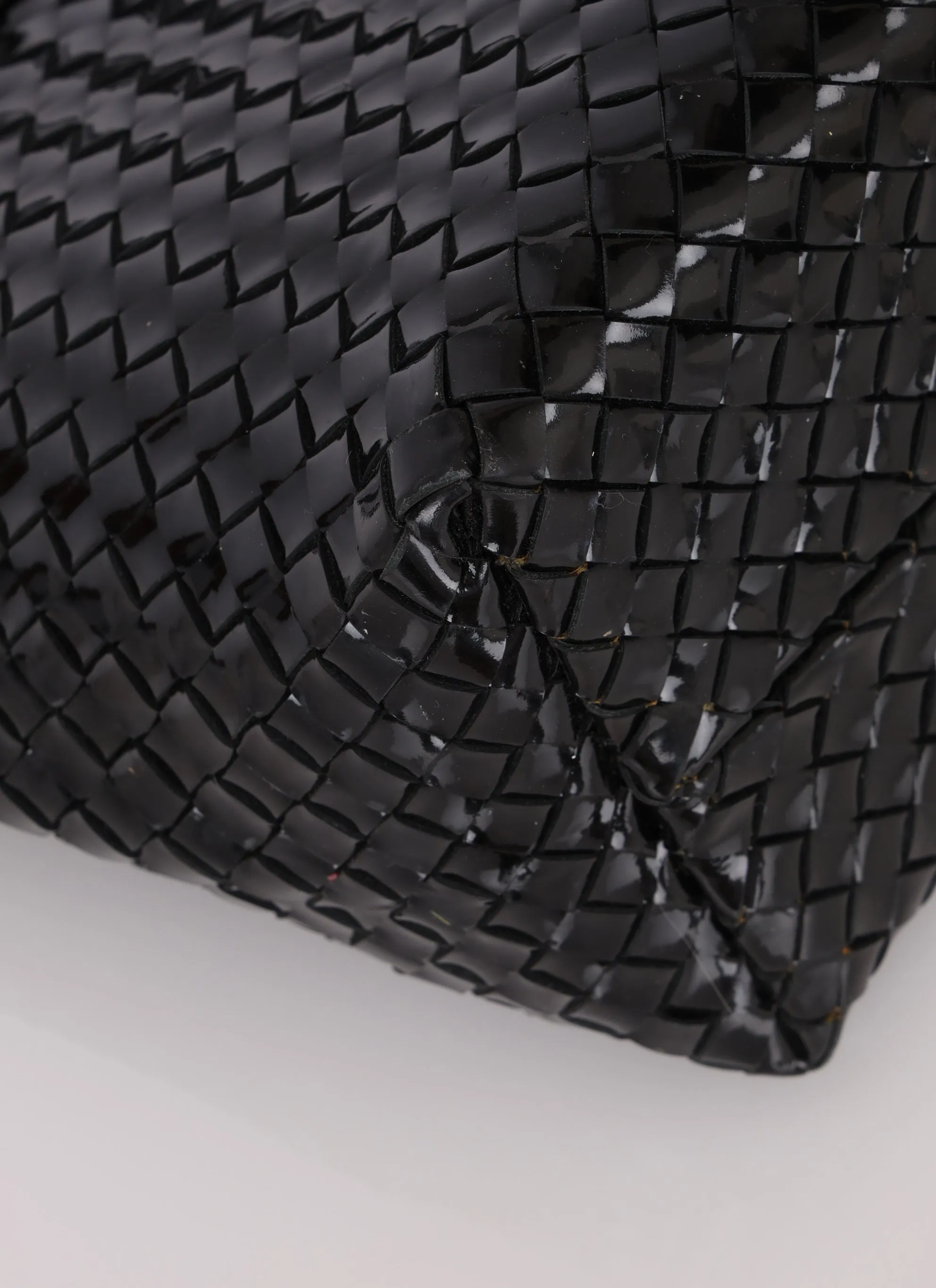 Limited Edition Bottega Veneta Patent Small Cabat Tote w/ Pouch