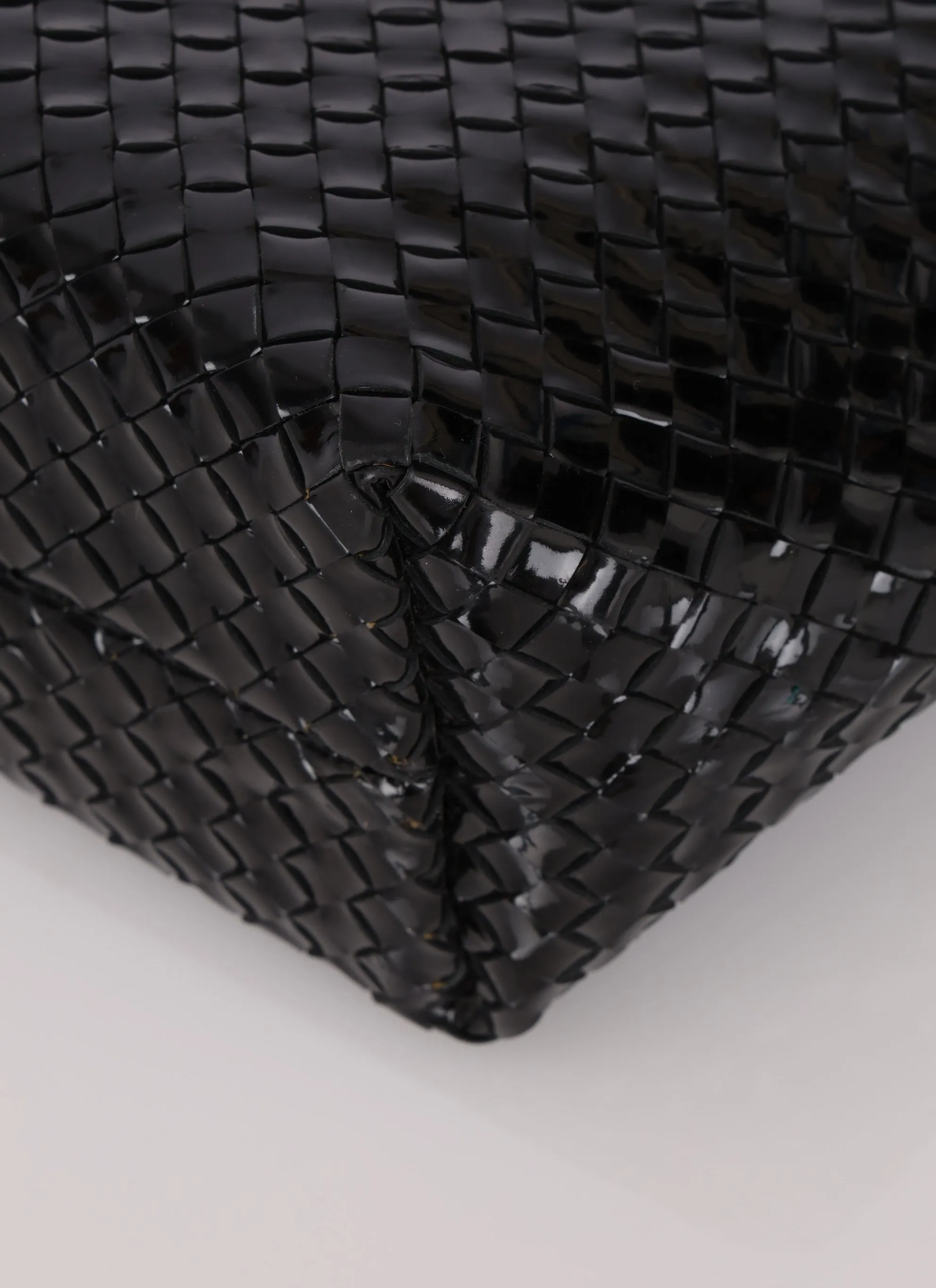 Limited Edition Bottega Veneta Patent Small Cabat Tote w/ Pouch
