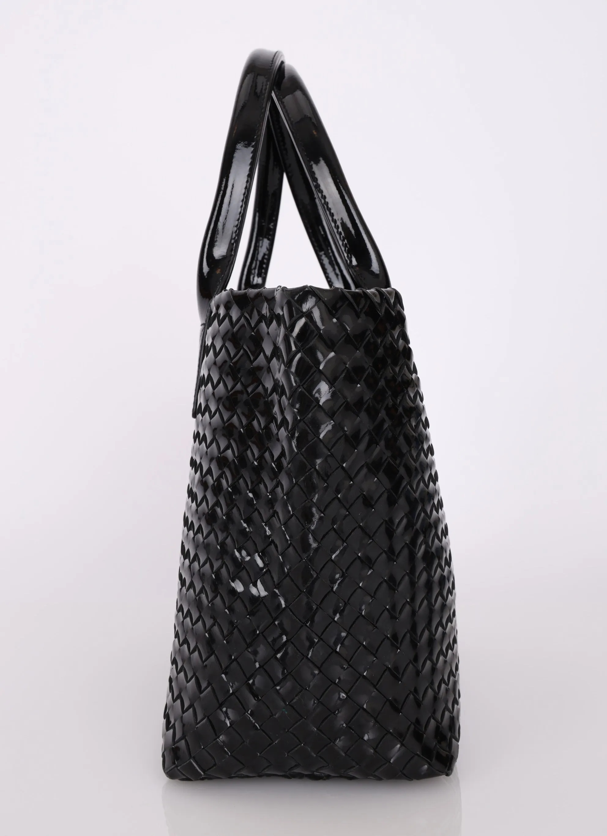 Limited Edition Bottega Veneta Patent Small Cabat Tote w/ Pouch