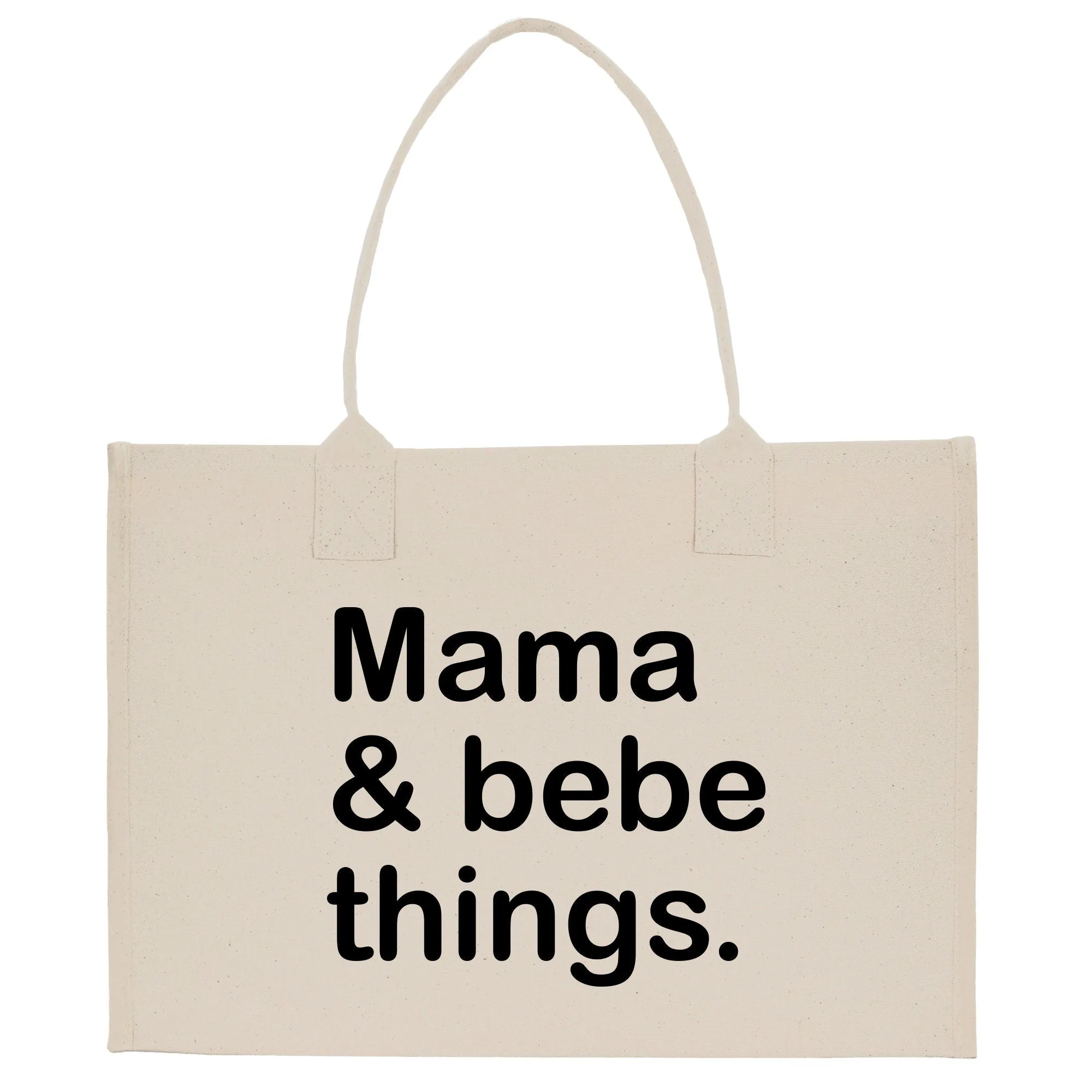 Mama & Bebe Things Cotton Canvas Tote Bag New Mom Gift Tote Bag Baby Care Tote Baby Shower Gift New Mom Est Bag