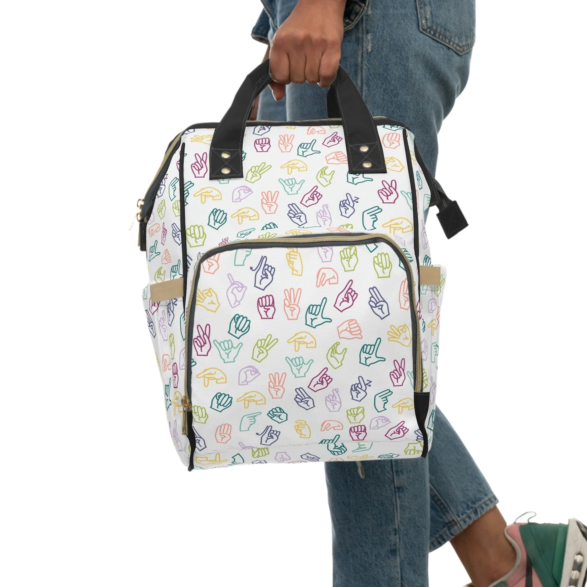 Muted Rainbow ASL Backpack