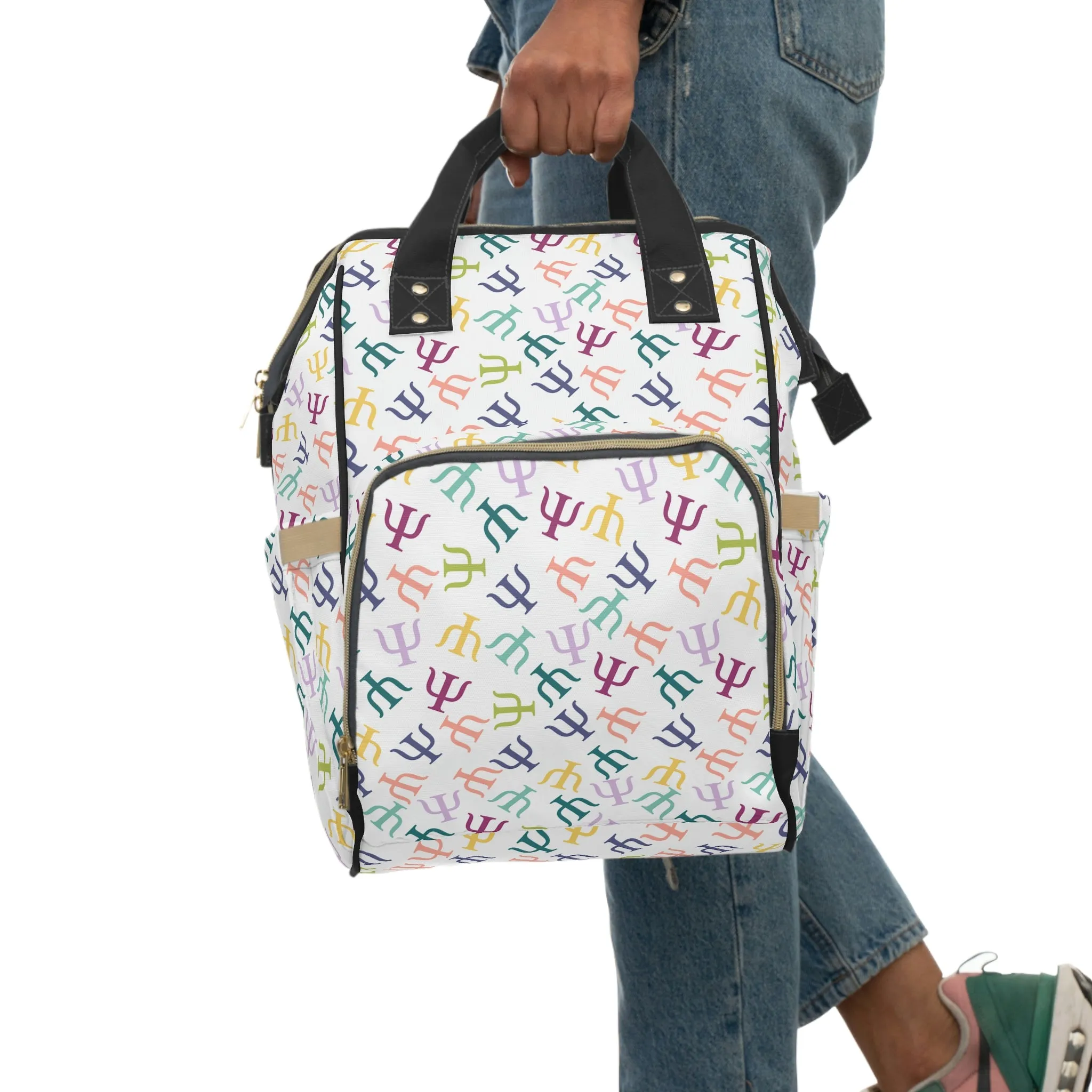 Muted Rainbow Psych Symbol Backpack