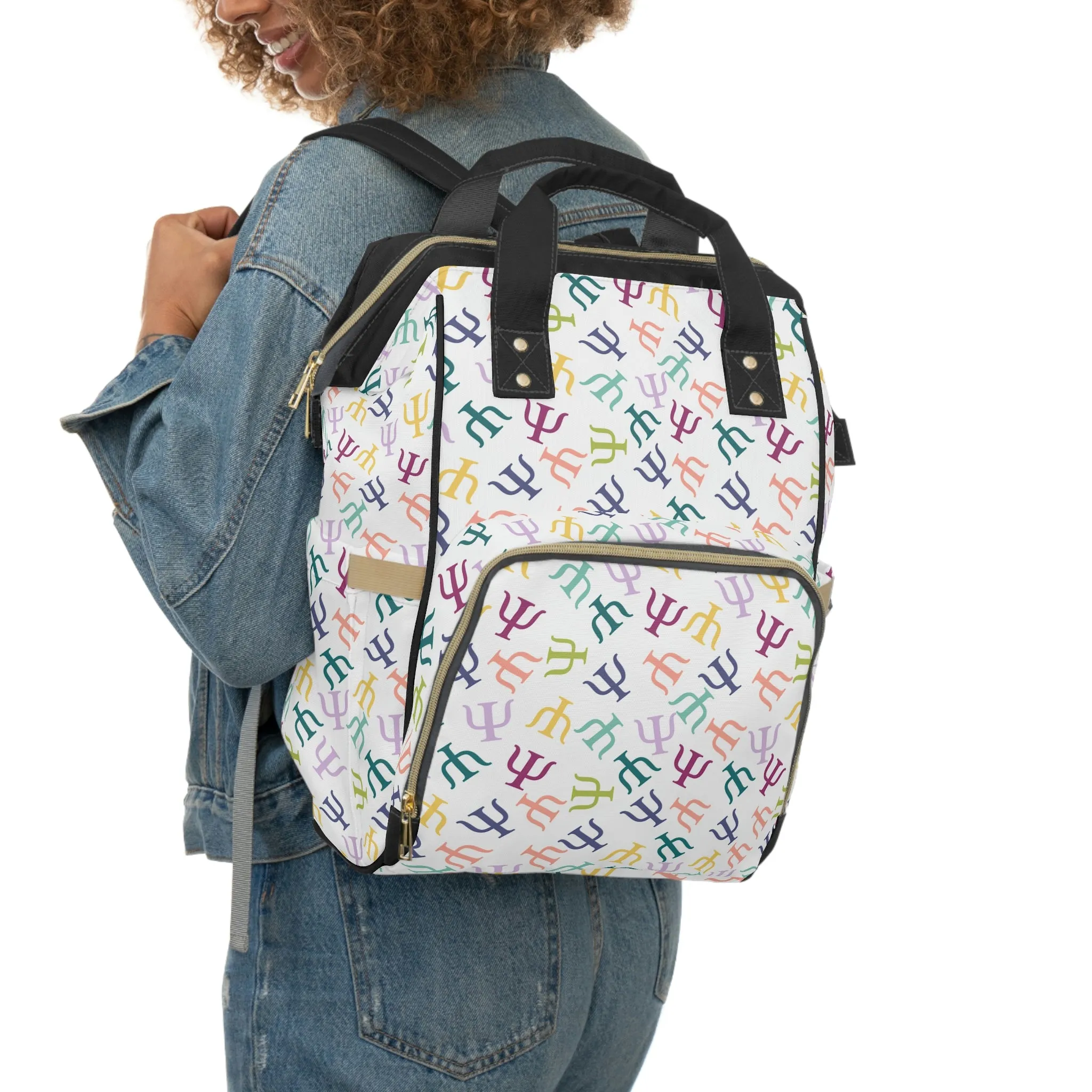 Muted Rainbow Psych Symbol Backpack