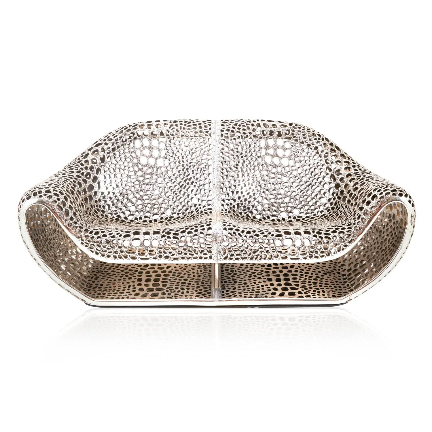 Organic Shape Cast Resin Loveseat