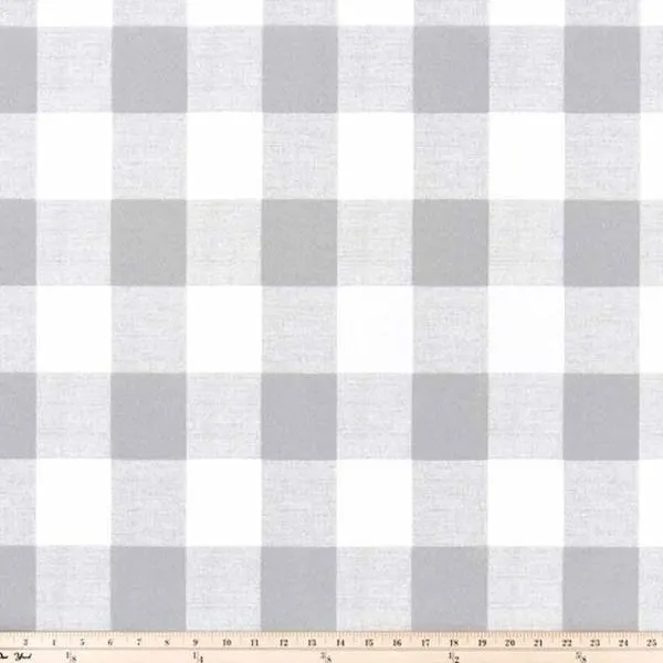 Outdoor Anderson Plaid Grey Fabric by Premier Prints 10 Yard Bolt