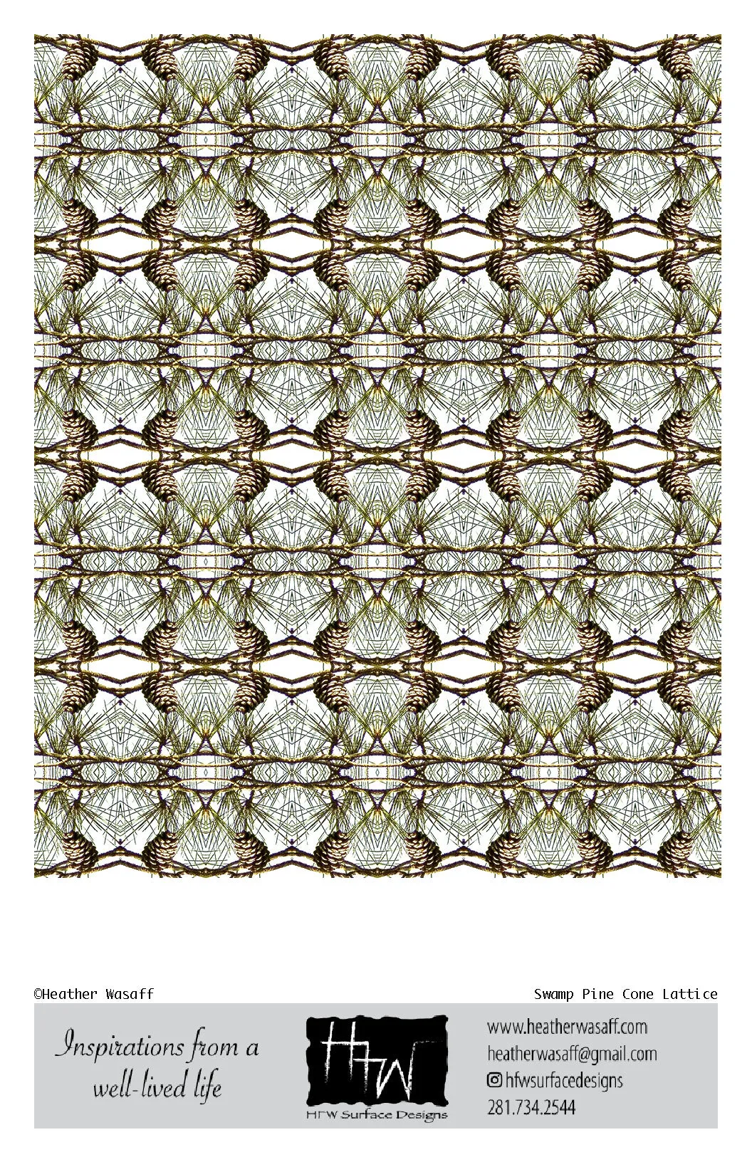 Pine Cone Lattice Medallion Vegan Leather Tote