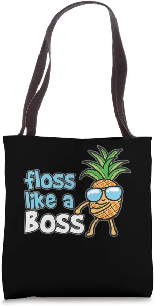 Pineapple Flossing Fruit Dance Beach Tote Bag