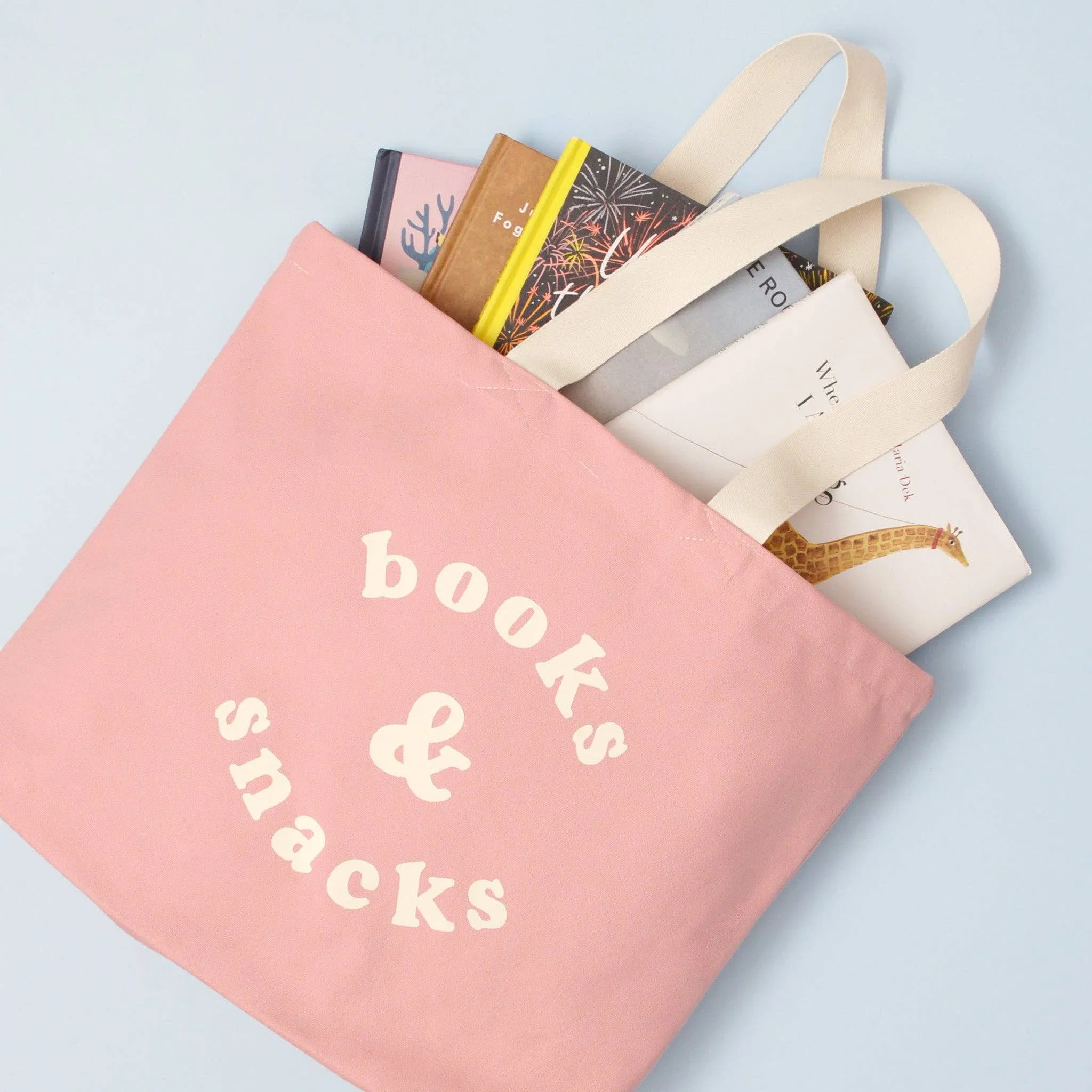 Pink Books & Snacks Bag