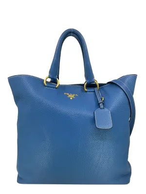 Prada Vitello Daino Open Shopper Tote Bag