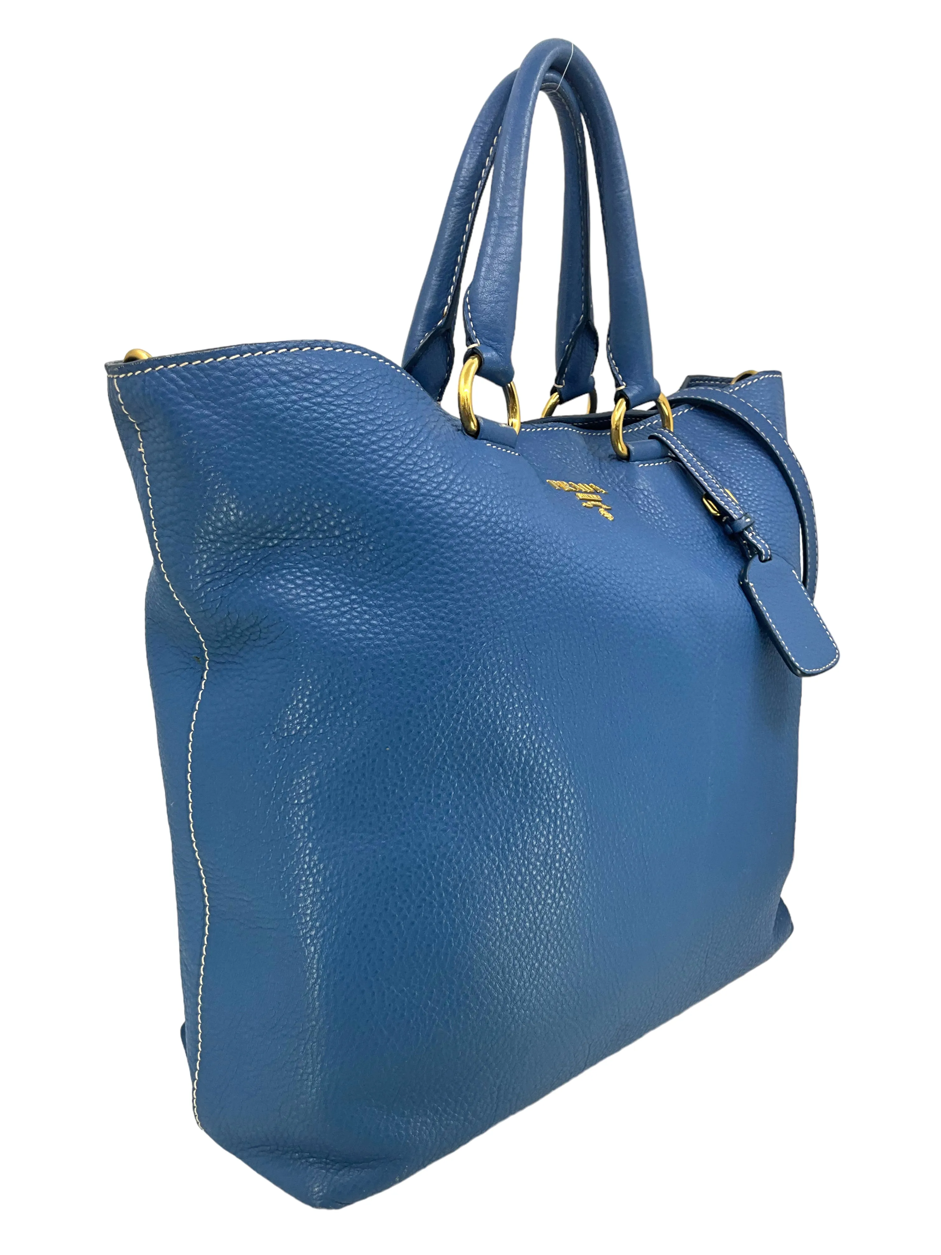 Prada Vitello Daino Open Shopper Tote Bag