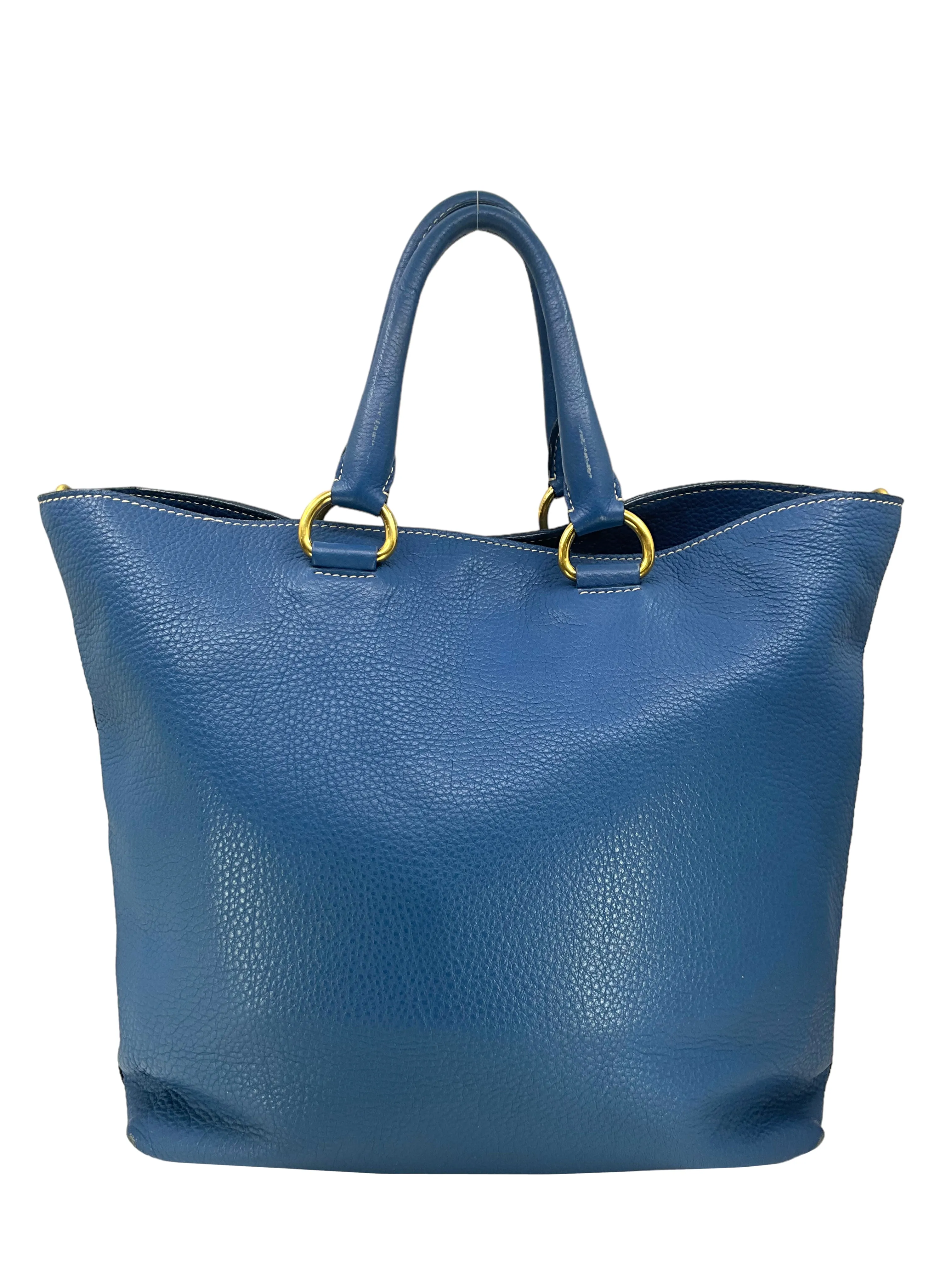 Prada Vitello Daino Open Shopper Tote Bag